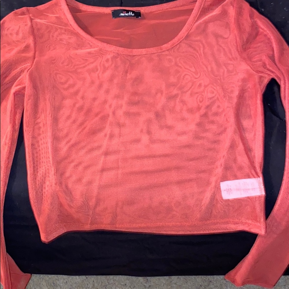 Mesh long sleeve shirt